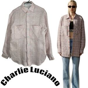 CHARLIE LUCIANO UNISEX TWEED OVERSHIRT SIZE S